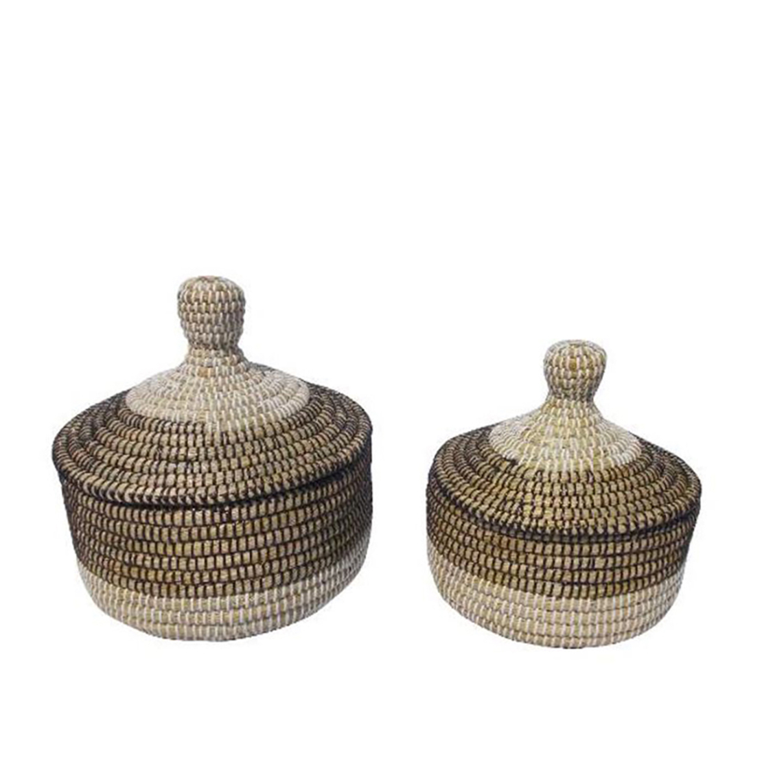 NILE PLEX BASKET WITH LID SET 2PCS KANSGRASS PVC N