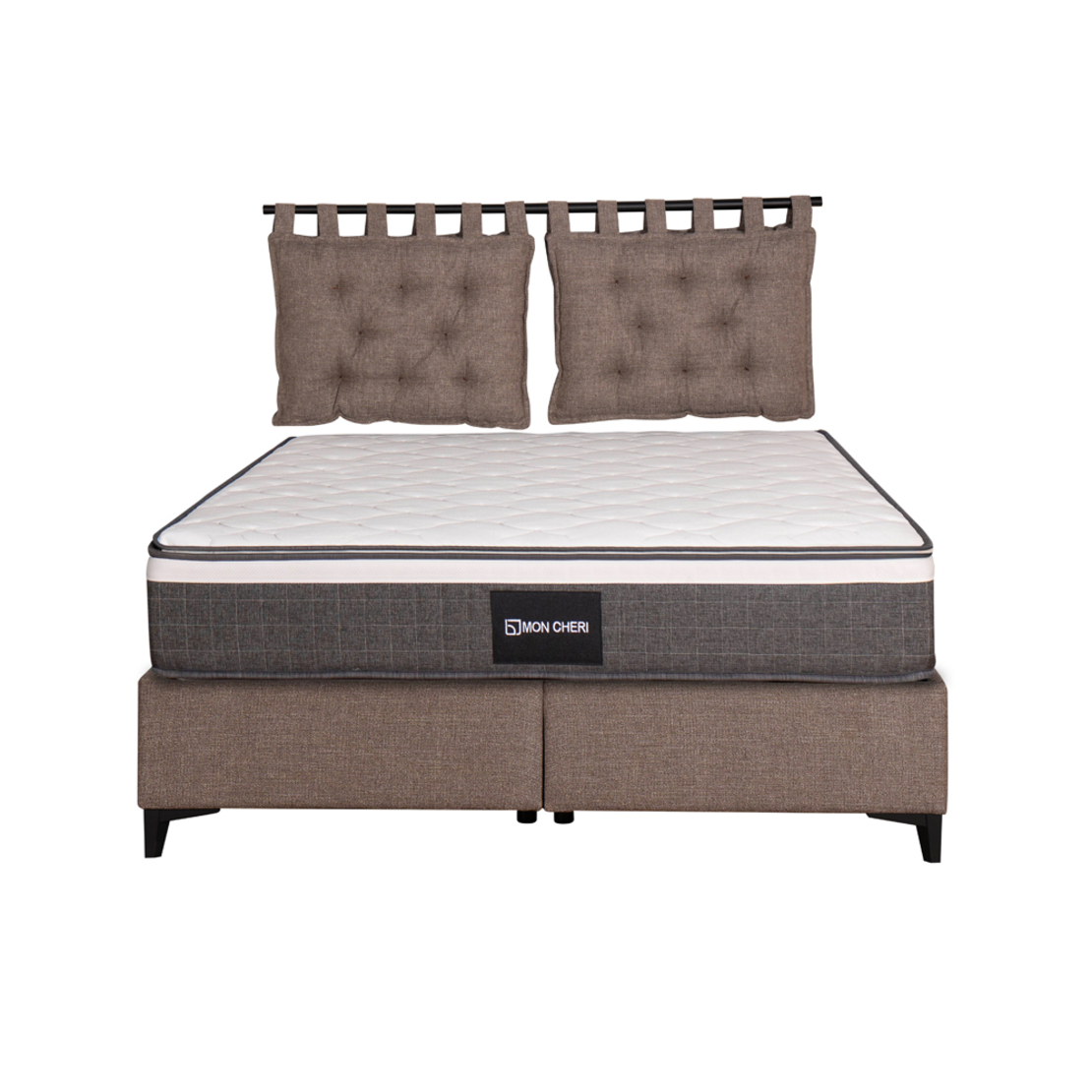 INTERNO BEDBASE WITH STORAGE 160x200cm FABRIC GREY