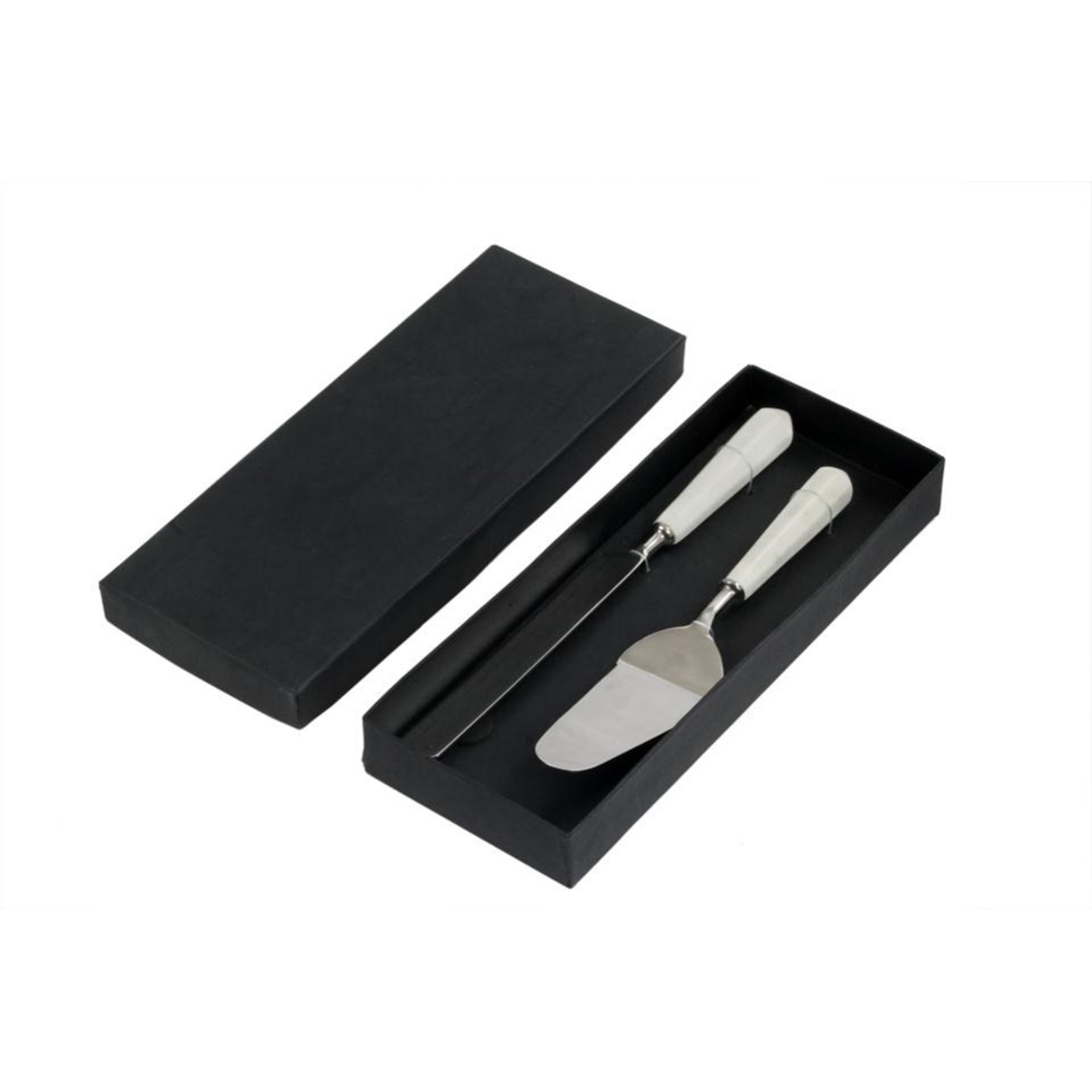 MARMO SERVING SET STEEL MARBLE WHITE 32x6xH3cm IN