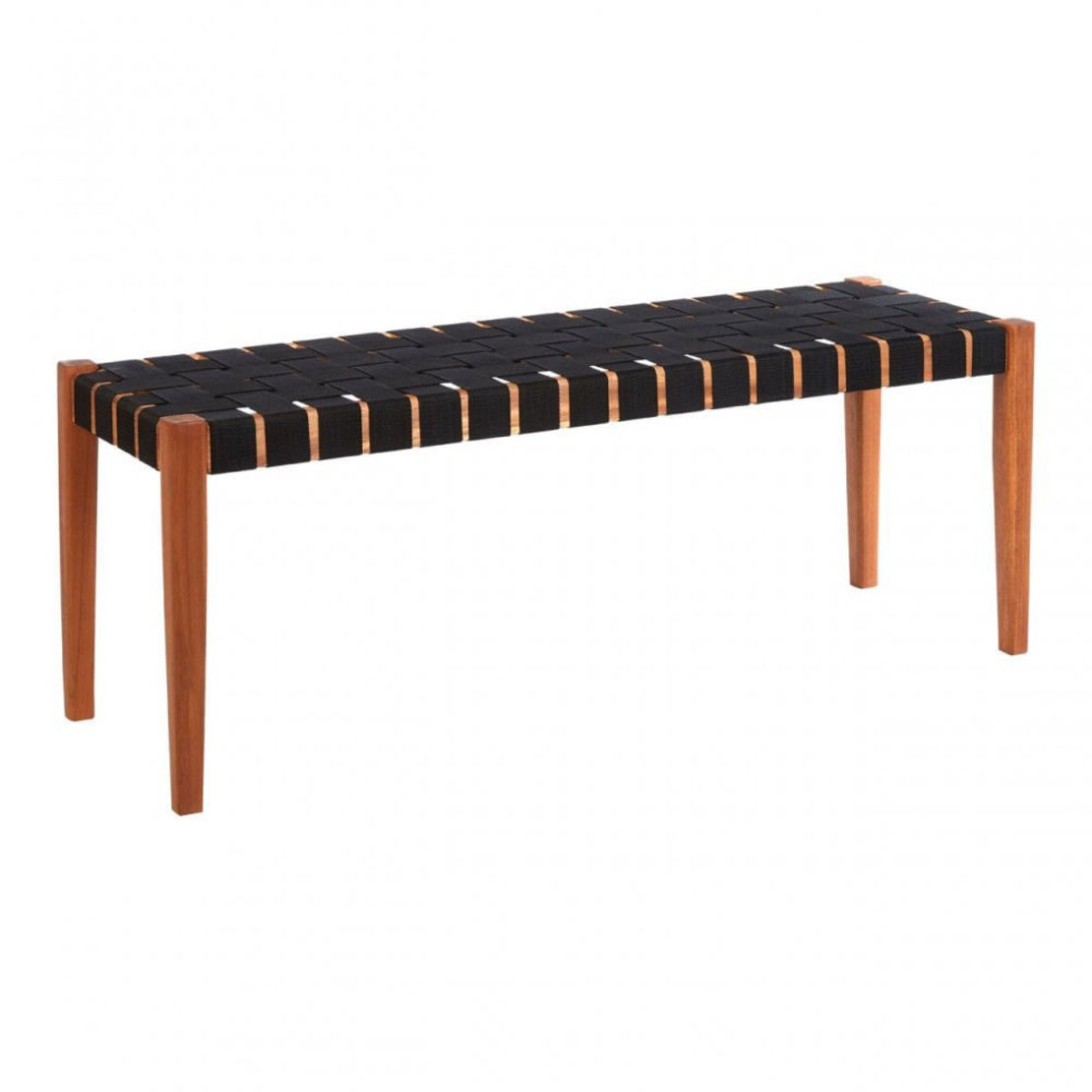 HASTAG BENCH NAYLON STRIPES BLACK NATURAL 110x35xH40cm VN