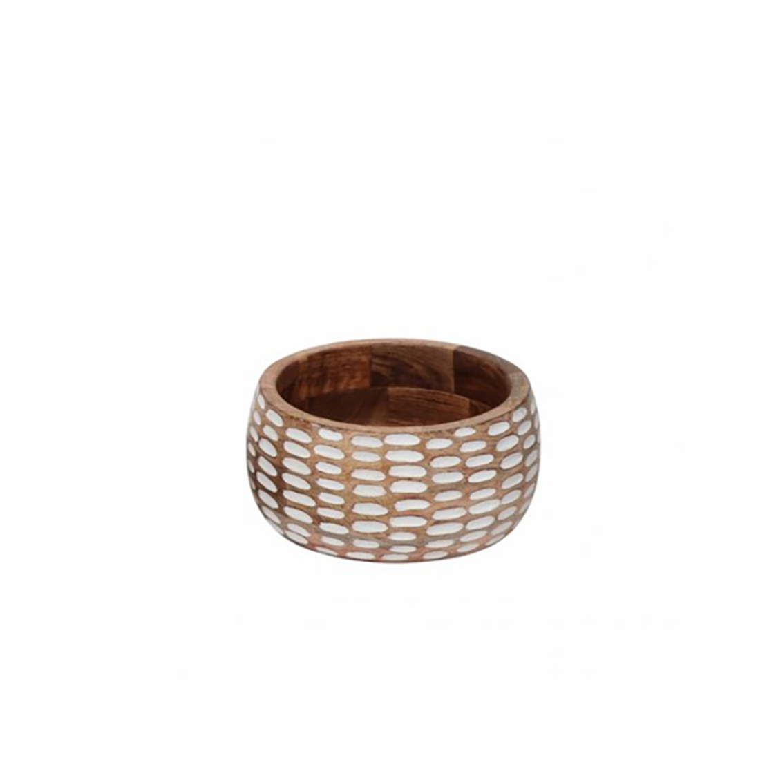 ESTRUC S BOWL WOOD MANGO NATURAL DARK WHITE D19xH9
