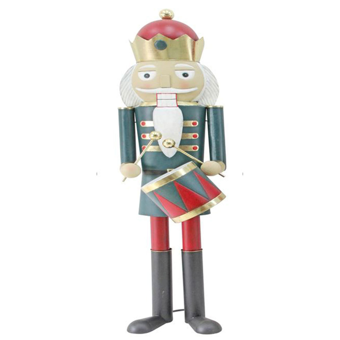 XMAS NUTCRACKER B NUTCRACKER METAL GREEN RED 44x50