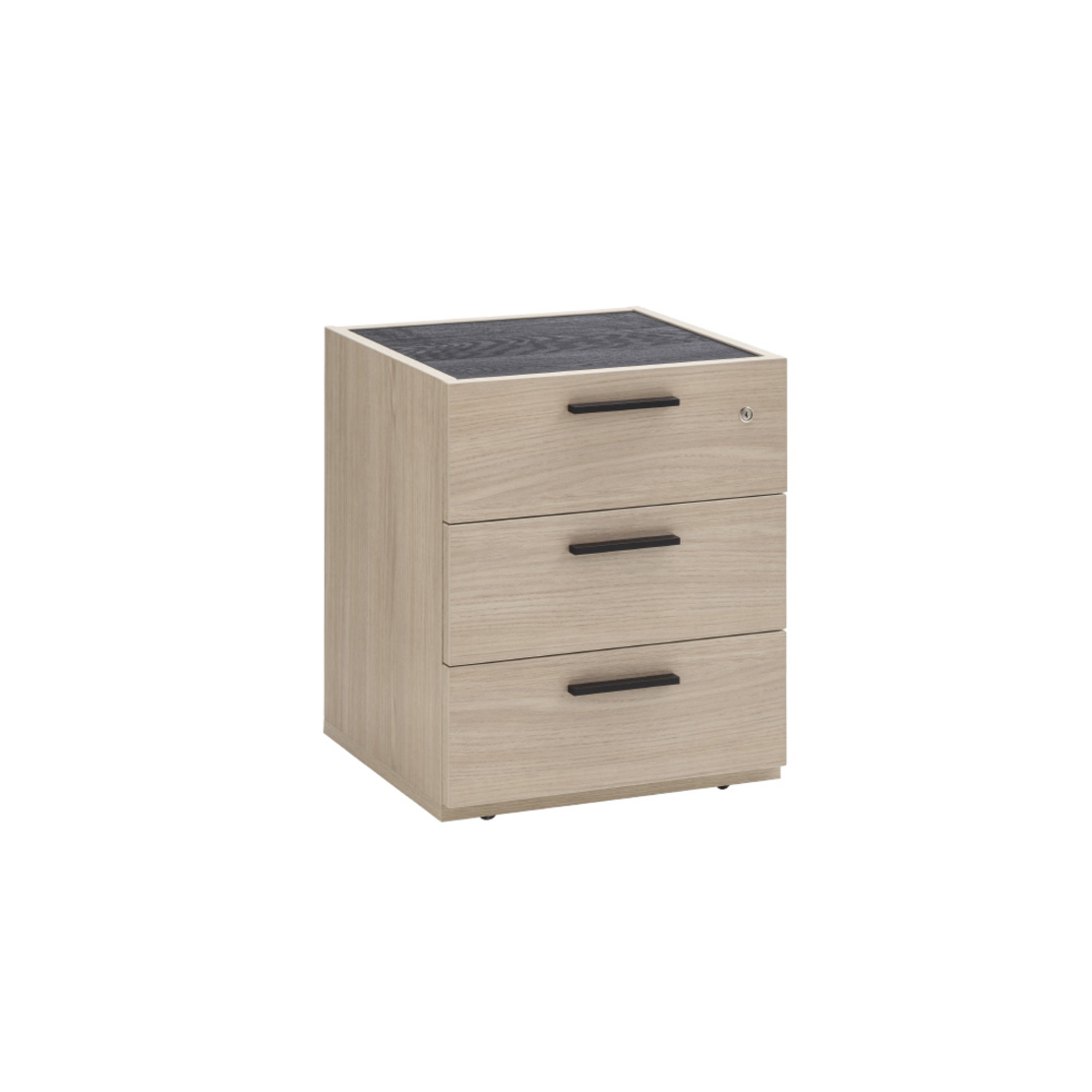 DAVINCI PEDESTAL 3DRAWERS MELAMINE SONOMA BLACK OAK 50x47,2xH61,2cm E1 EU