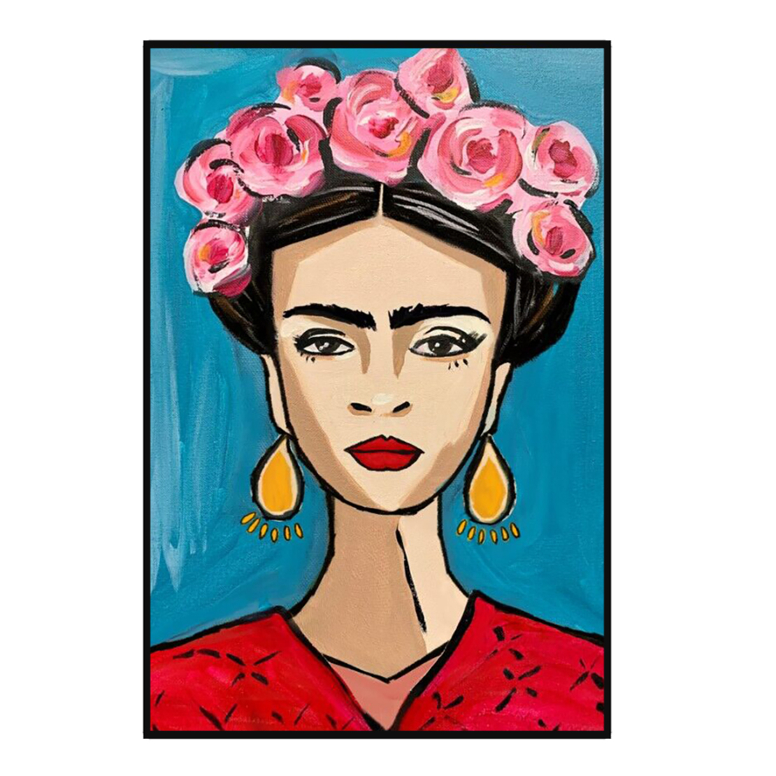 IMA PAINTING CANVAS MULTICOLOR WOOD FRAME BLACK 60