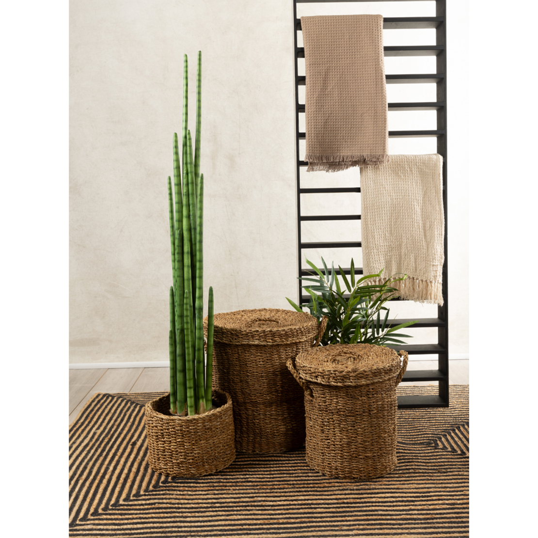 MAMBA CARPET JUTE NATURAL BLACK 200x300cm E1 IN