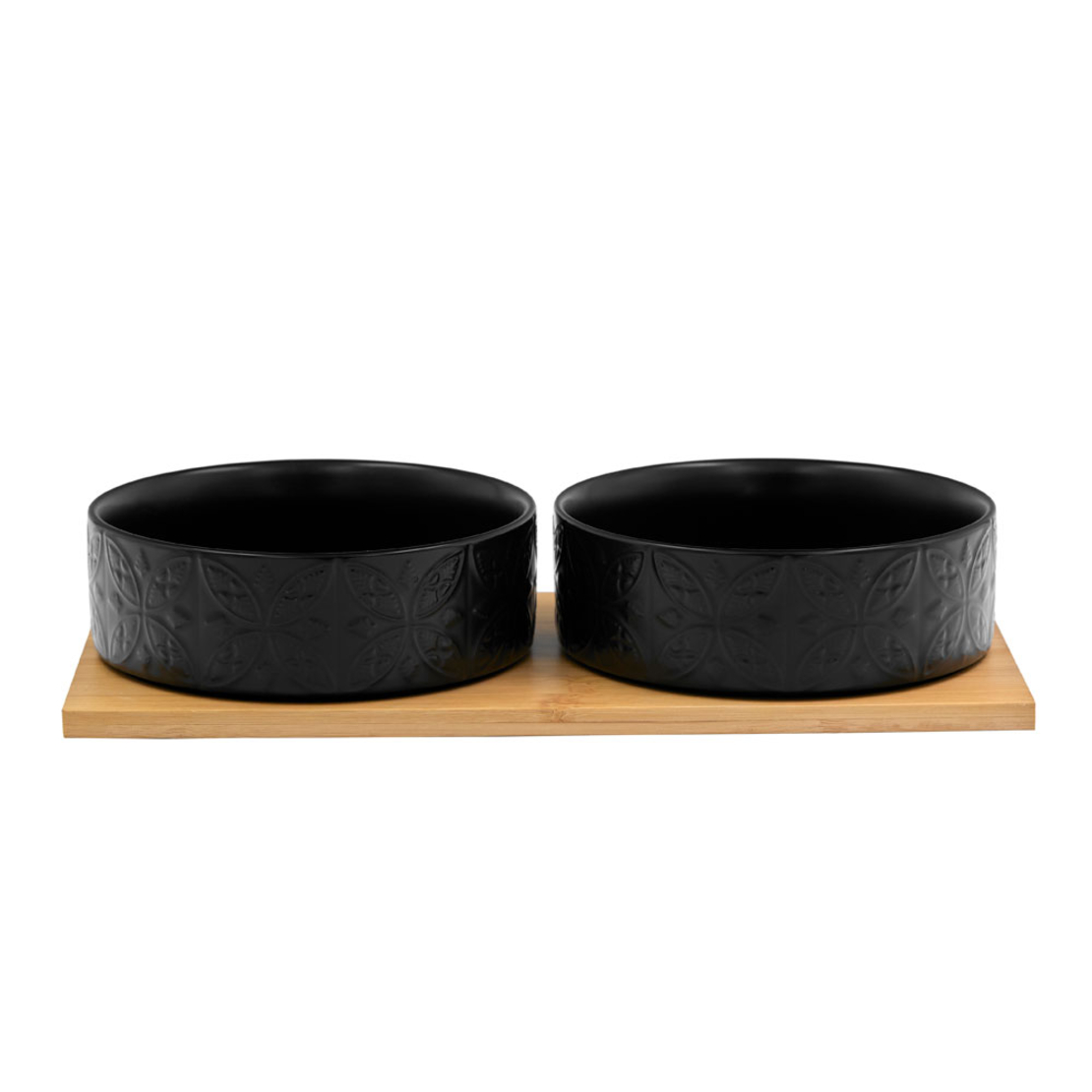 FLEURS BOWL SET 2PCS PORCELAIN BAMBOO BLACK NATURA