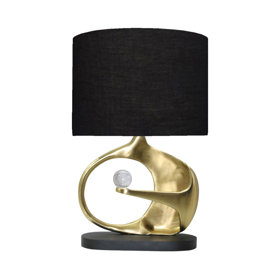 SALVATOR LAMP TABLE GOLD BLACK 35x35xH56,5cm CE IN