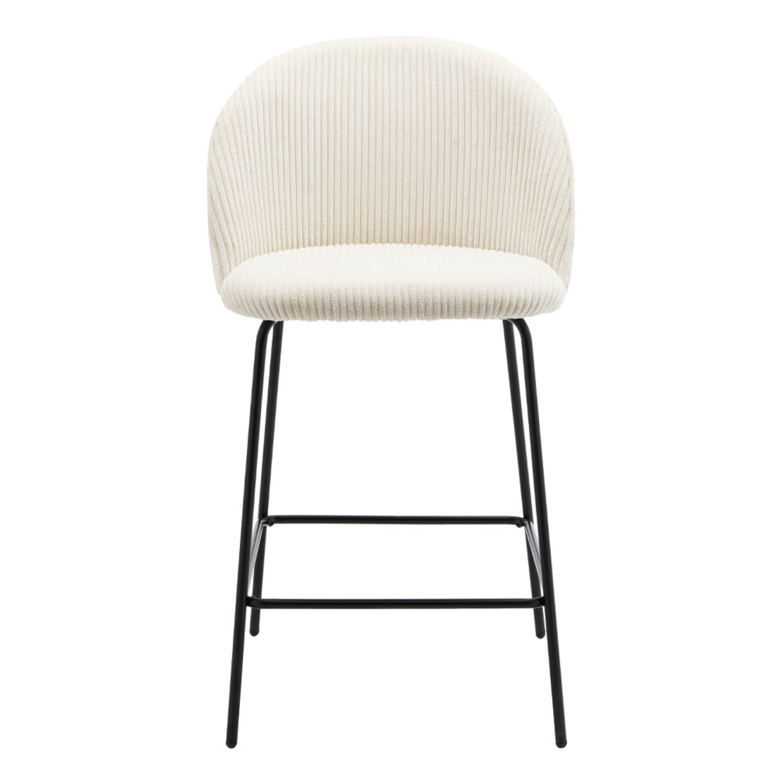 VOTSALO STOOL BAR FABRIC CREAM METAL BLACK E1 PRC