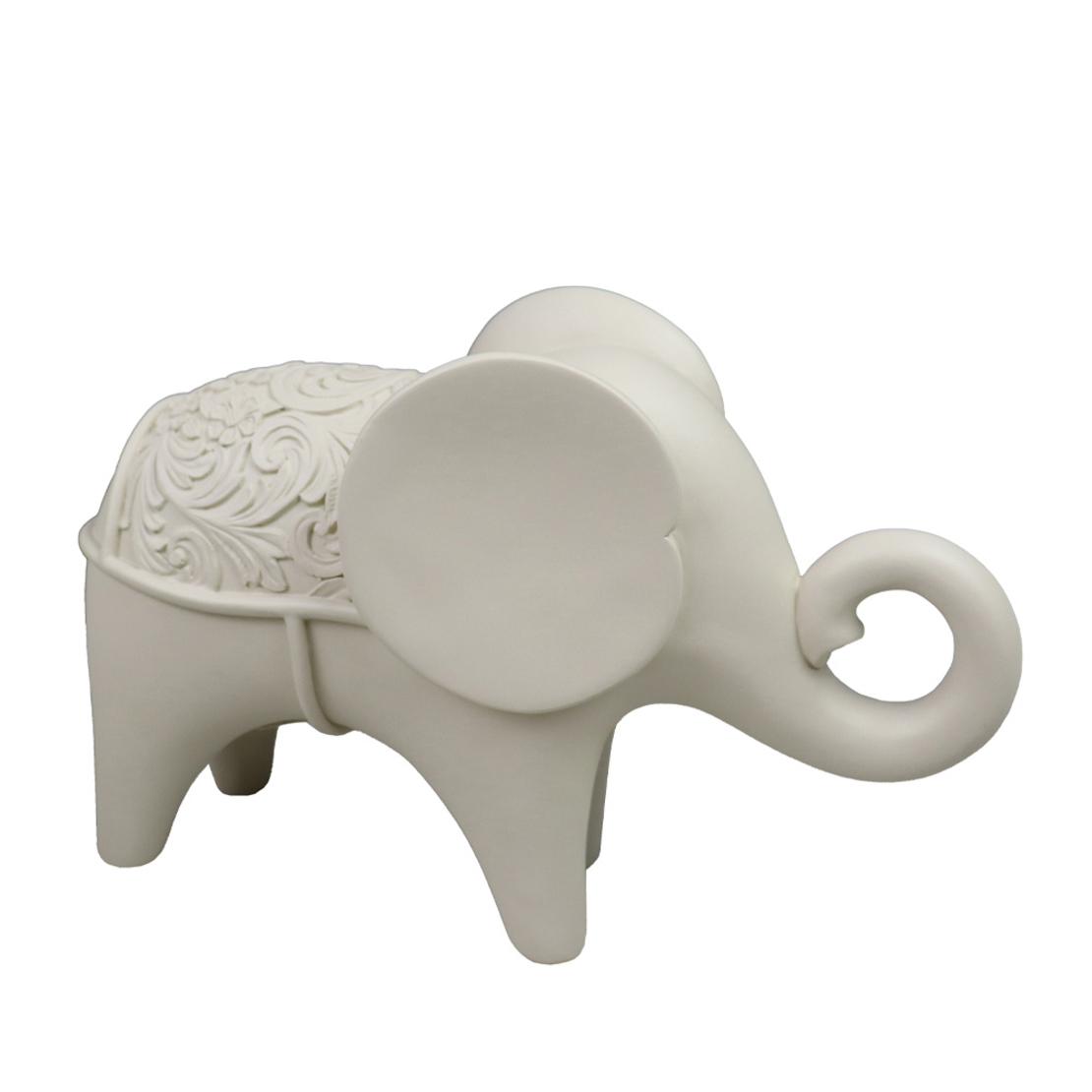 MARNI DECO ELEPHANT POLYRESIN WHITE 24x8,5xH16cm P