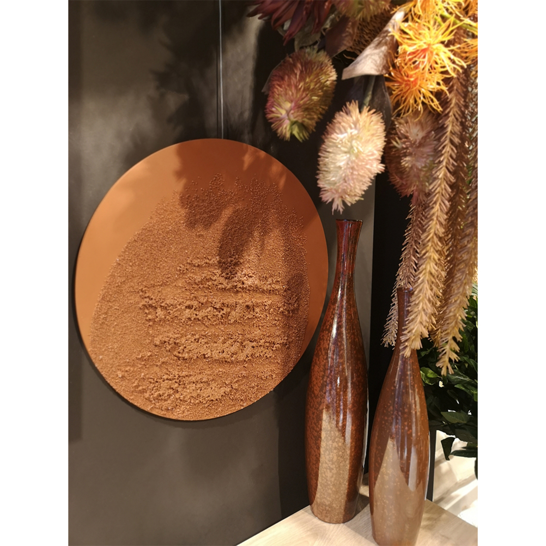 BERJAL PAINTING MDF BROWN D50xH1cm PRC
