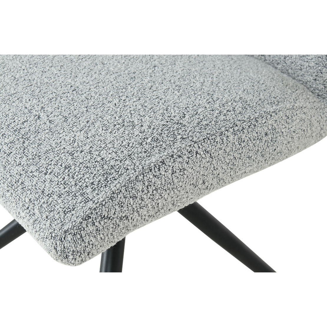 ARM CHAIR FABRIC GREY LIGHT METAL BLACK MAT E1 PRC