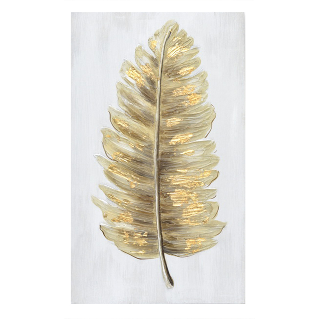 AURUM 6 PAINTING CANVAS WHITE GOLD WOOD GREY 30x60