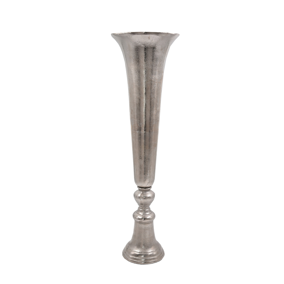 FLORES VASE ALUMINIUM SILVER 20x20xH71cm IN