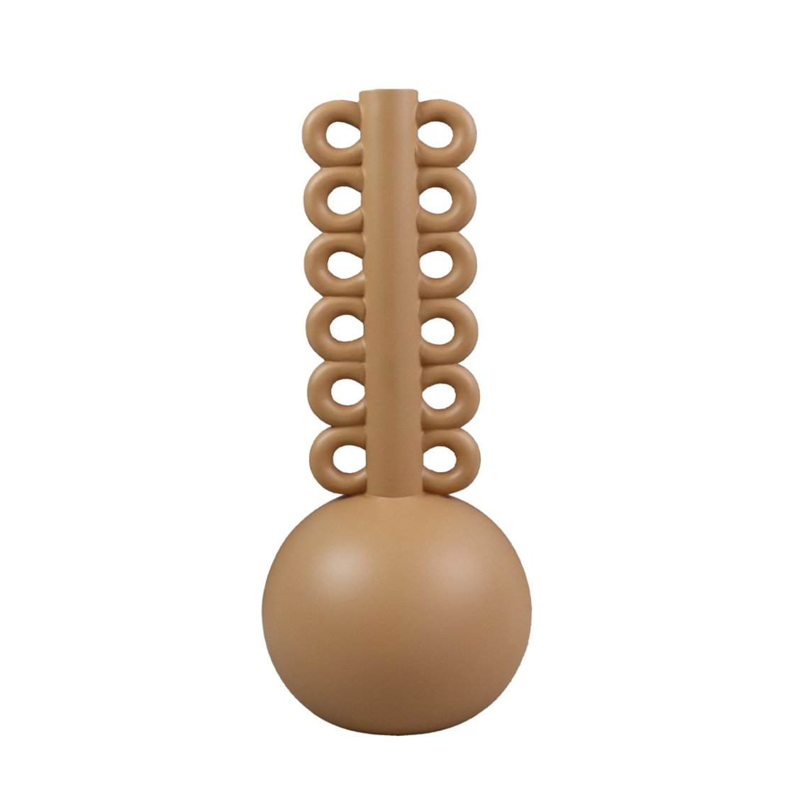 THYRA VASE POLYRESIN TERRACOTTA 14,5x14,5xH34cm PR