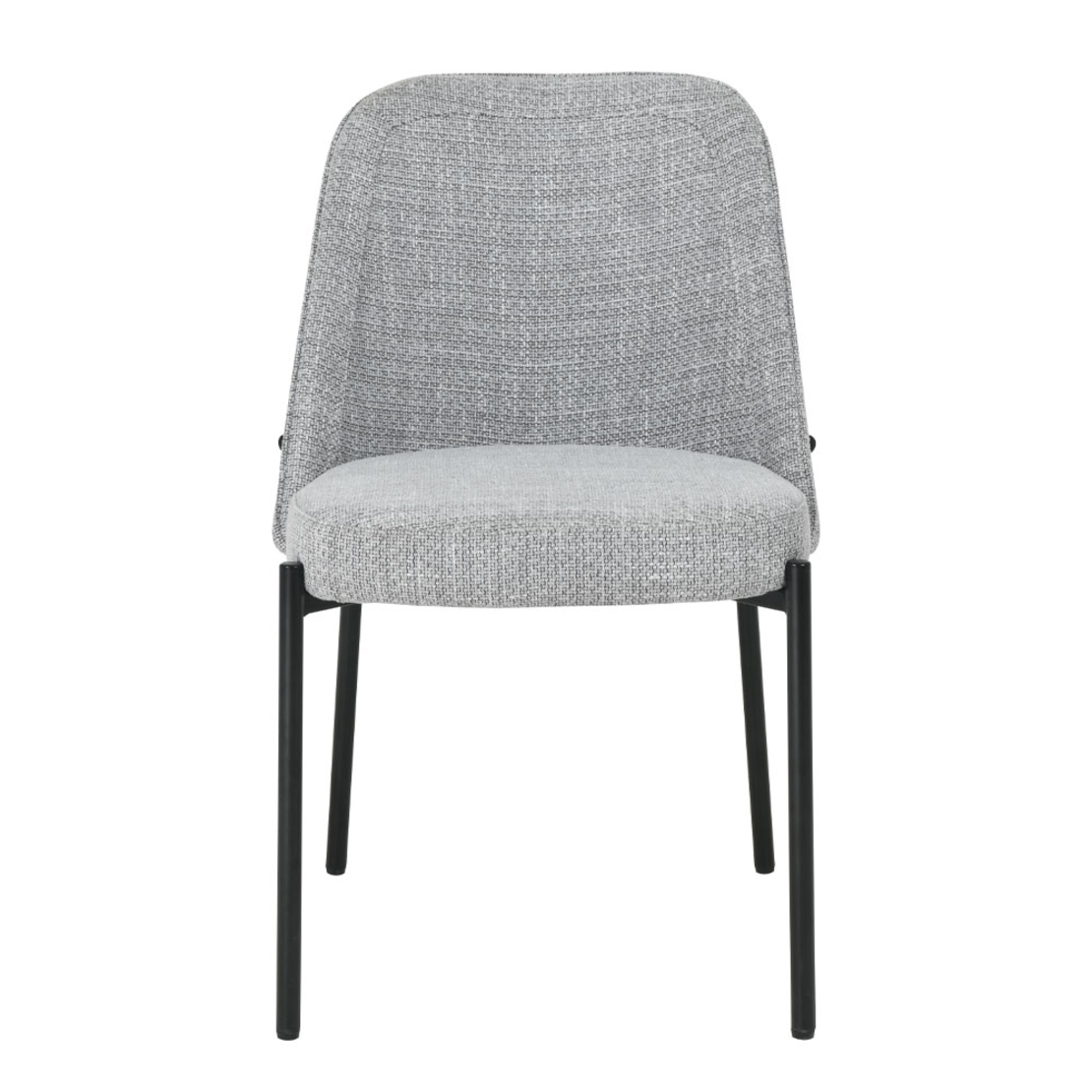 LUJO CHAIR FABRIC GREY LIGHT METAL BLACK MAT E1 PRC