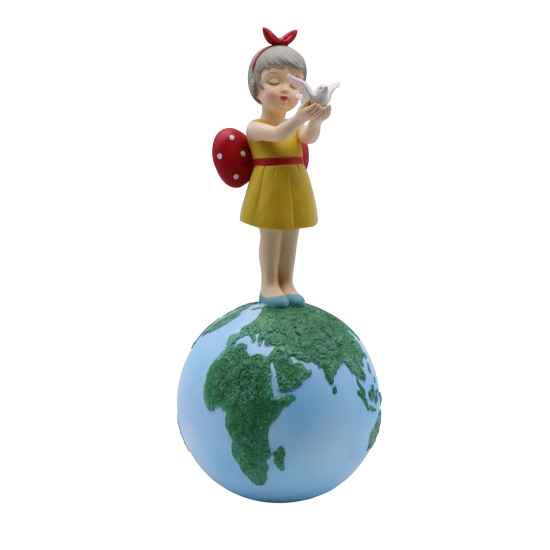 TRAVEL GIRL 1 DECO POLYRESIN MULTICOLOR D12,5xH29c