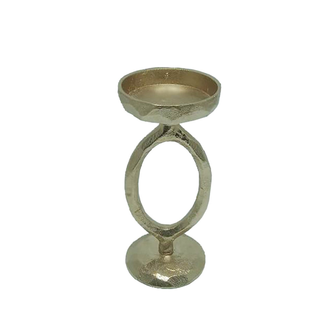 BODI 23 CANDLE HOLDER ALUMINIUM GOLD D10xH23cm IN
