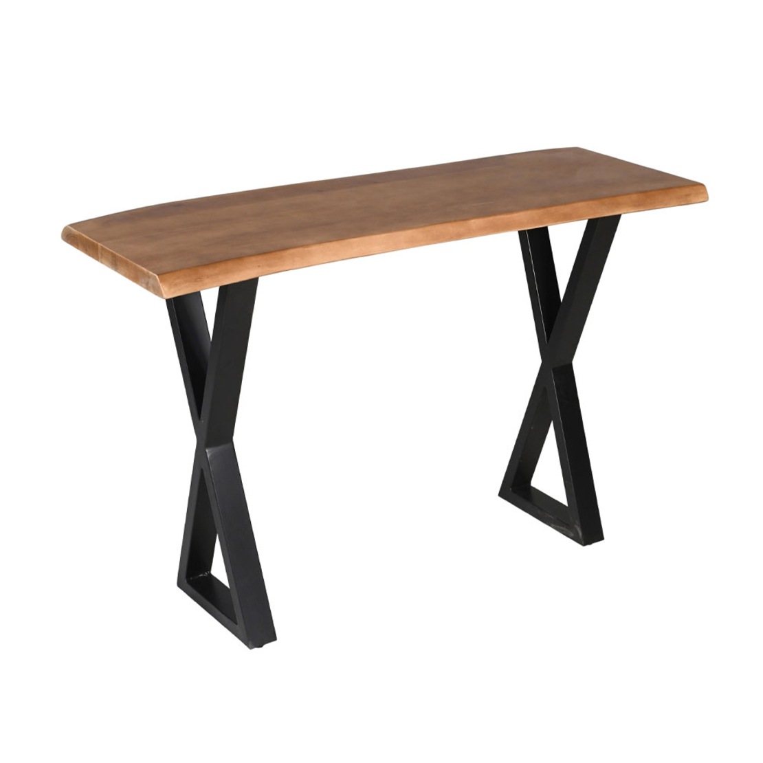MINGLE CONSOLE WOOD ACACIA WALNUT BLACK METAL 120x40xH76cm IN