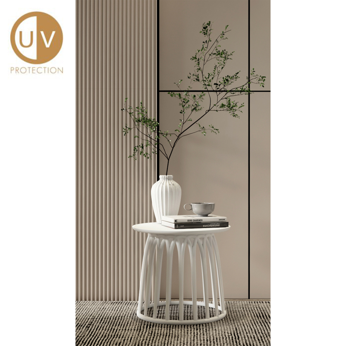 BASKET COFFEE TABLE PP WHITE PRC
