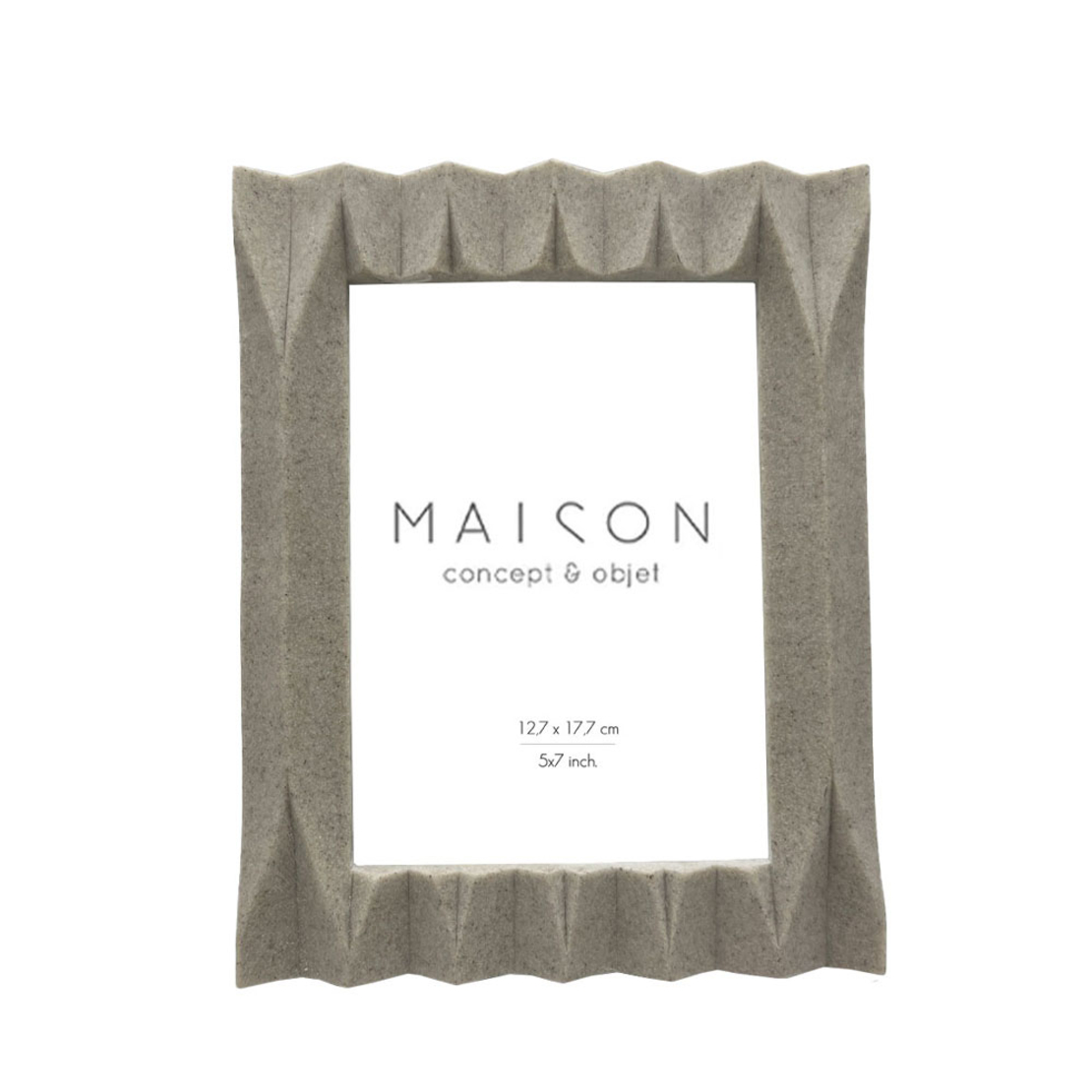 PLISSE PHOTO FRAME POLYRESIN GLASS BEIGE 18x2xH23c