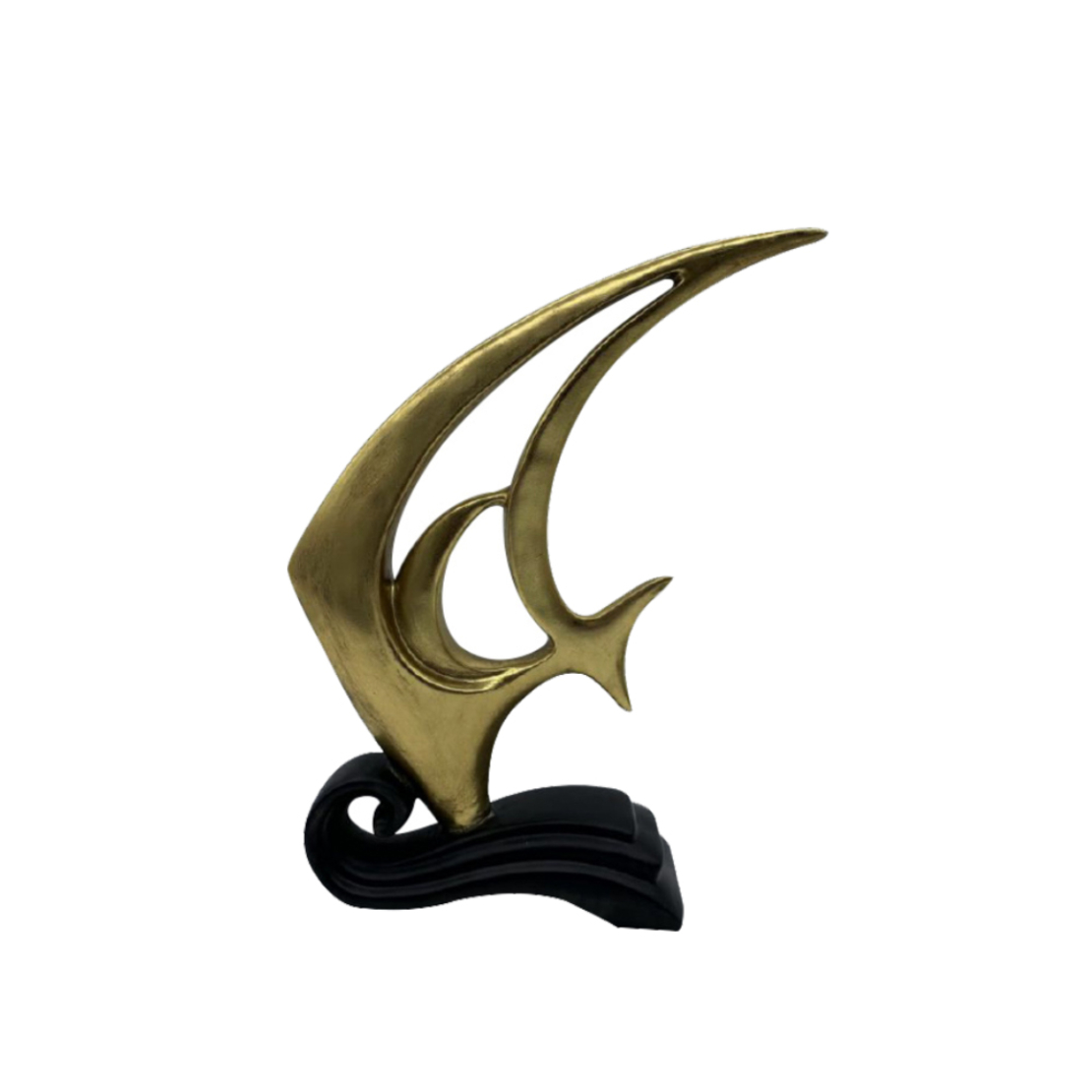 PEZ 1 DECO FISH POLYRESIN GOLD BLACK 24,9x6,9xH31,