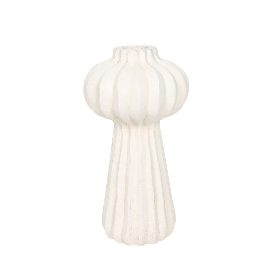 SEMELI VASE MGO WHITE 20x20xH35cm PRC