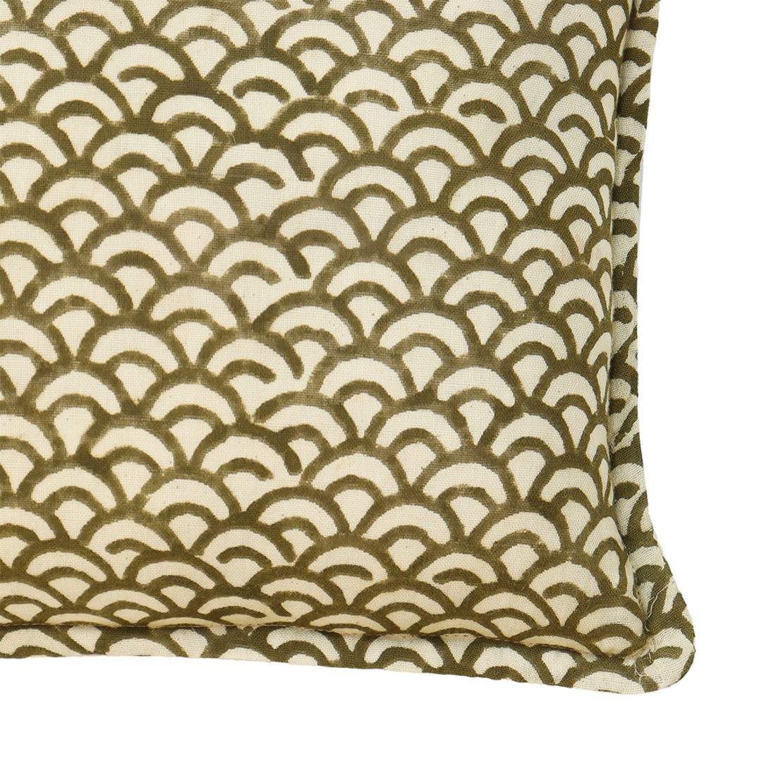 CALLISTE C DECOR CUSHION COTTON VISCOSE OLIVE GREE