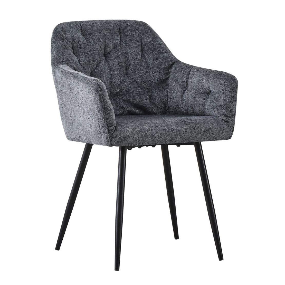 SAVVY CHAIR FABRIC ANTHRACITE METAL BLACK PRC