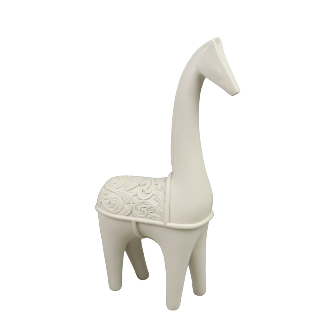 JADE DECO GIRAFFE POLYRESIN CREAM 16,5x6,5xH28,5cm