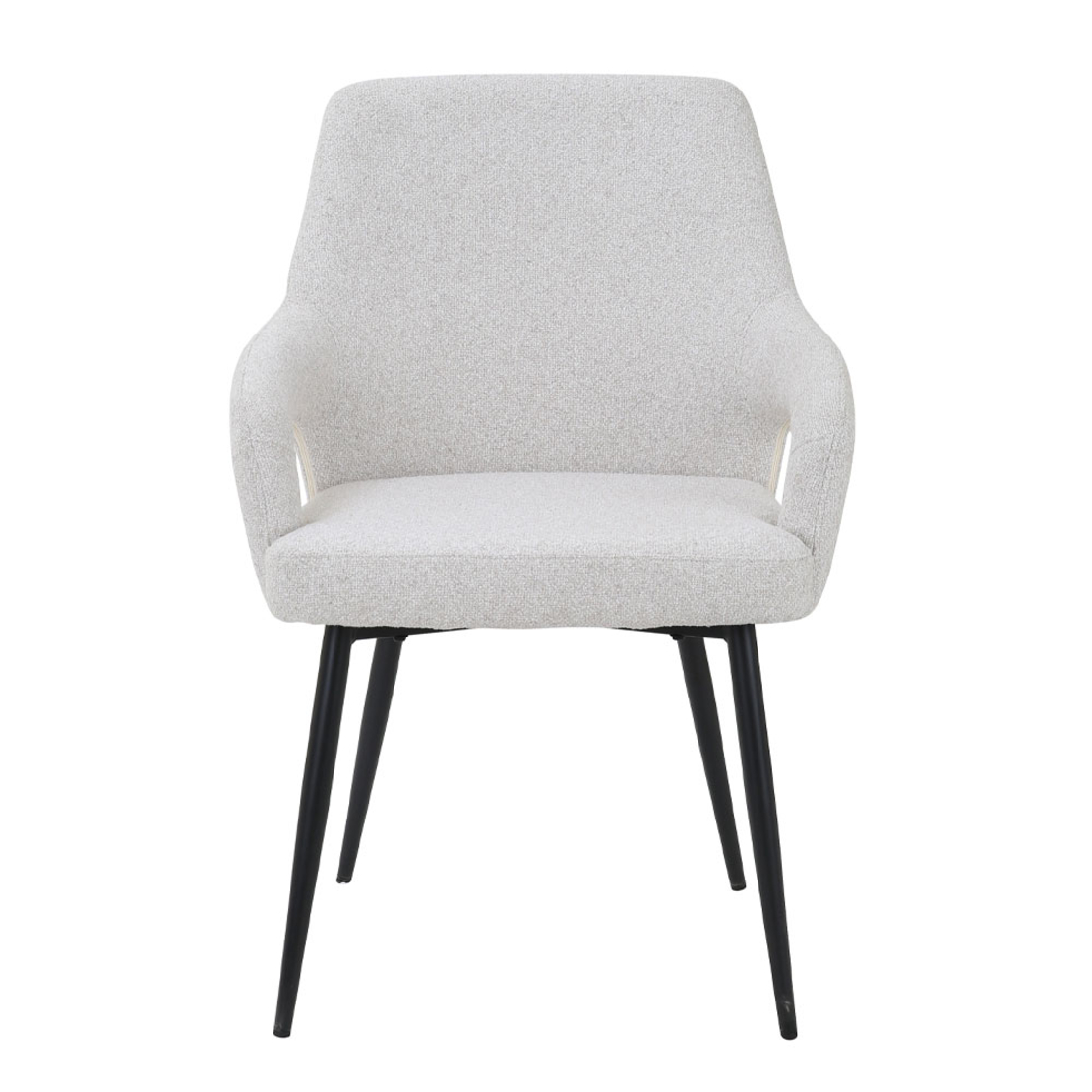 PONTE CHAIR FABRIC CREAM METAL BLACK E1 PRC