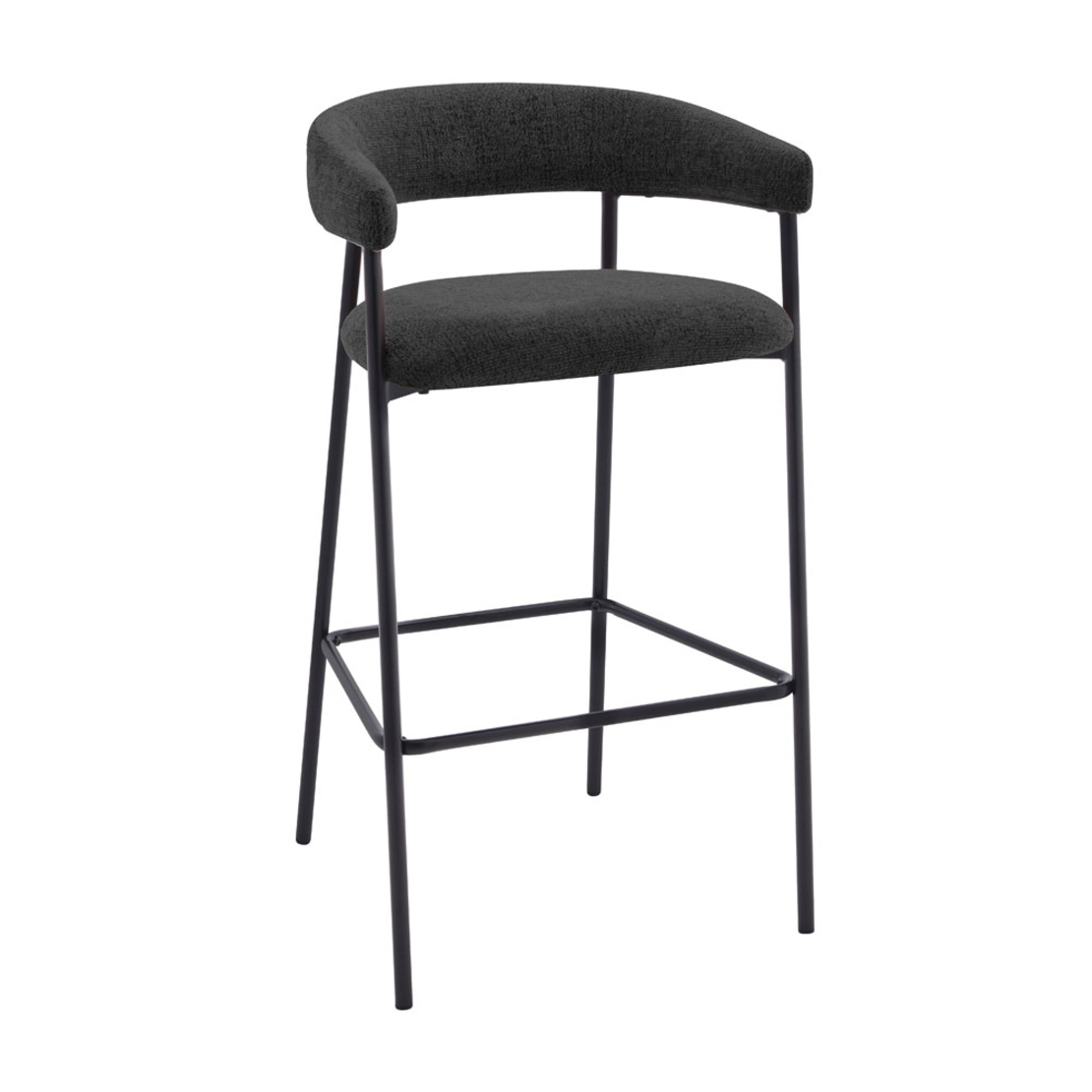 ECLIPSE STOOL BAR FABRIC BLACK METAL BLACK E1 PRC