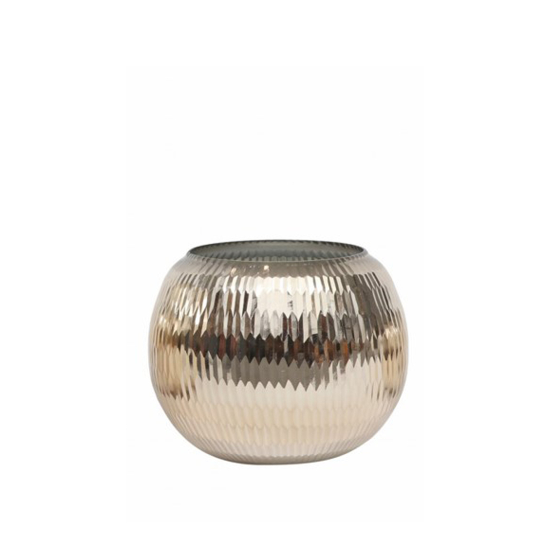 IRGI BASE FOR CANDLE GLASS GOLD D12xH10cm IN