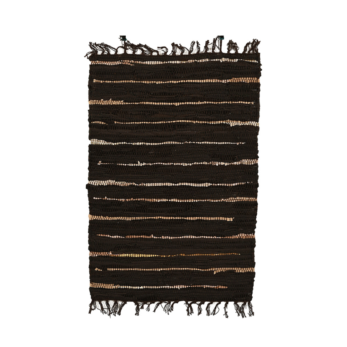 LINEAS CARPET LEATHER BLACK NATURAL 60x90 IN