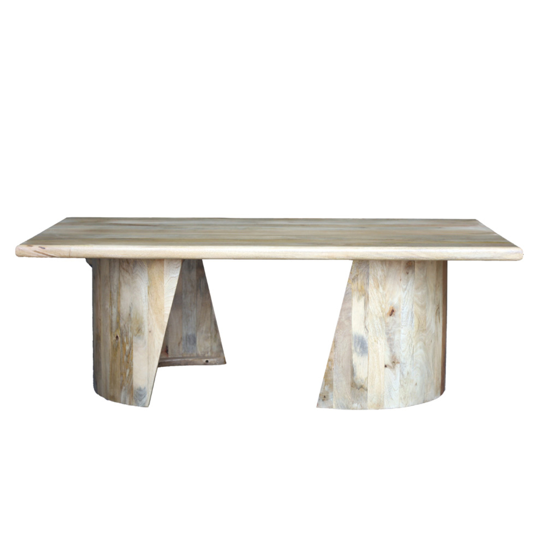 SPIRAL COFFEE TABLE WOOD MANGO NATURAL 130x70xH45c