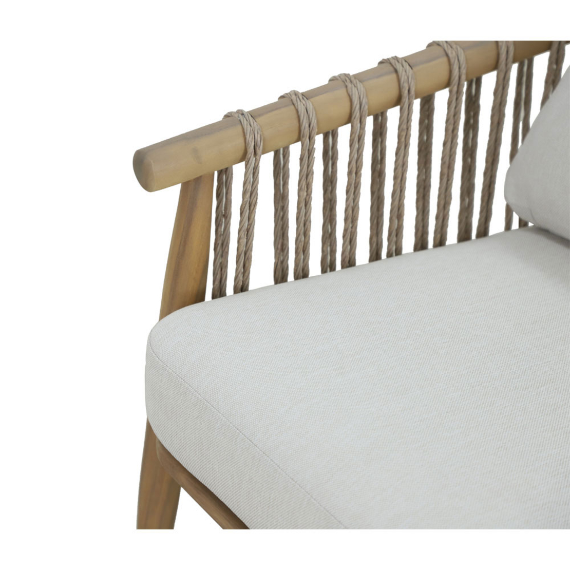 CORDA LOUNGE SET 1+2+1 WOOD ACACIA NATURAL WHITE V