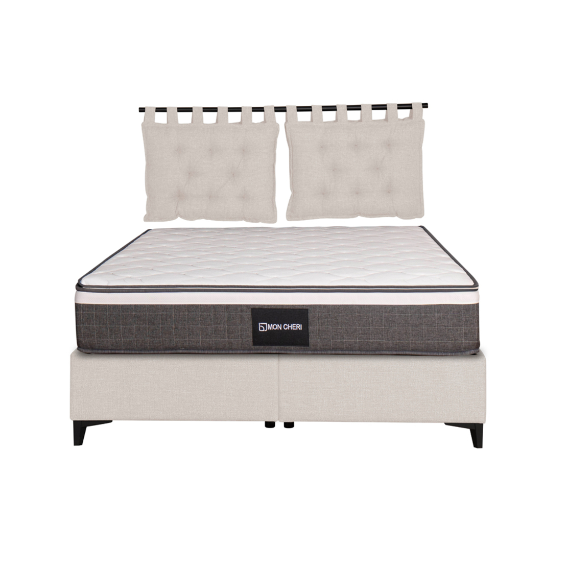 HANG HEADBOARD PILLOW SET 2PCS FABRIC OFF WHITE 16