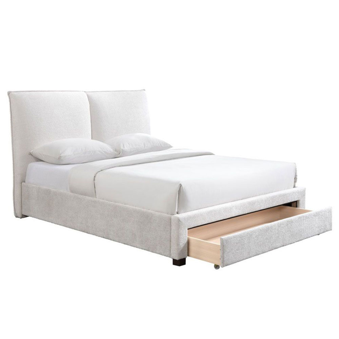 OASIS BED (FOR MATTRESS 160x200cm) FABRIC CREAM FABRIC E1