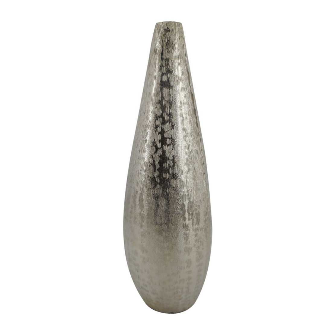 DROP VASE ALUMINIUM SILVER D15xH46cm IN