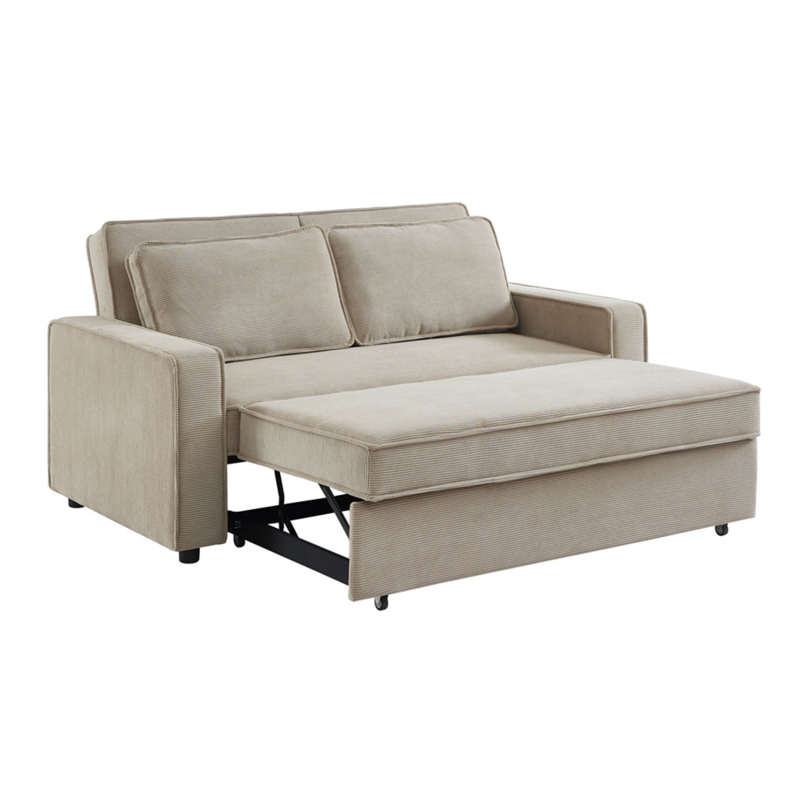 CUBO SOFA BED 3SEAT FABRIC LATTE FABRIC E1