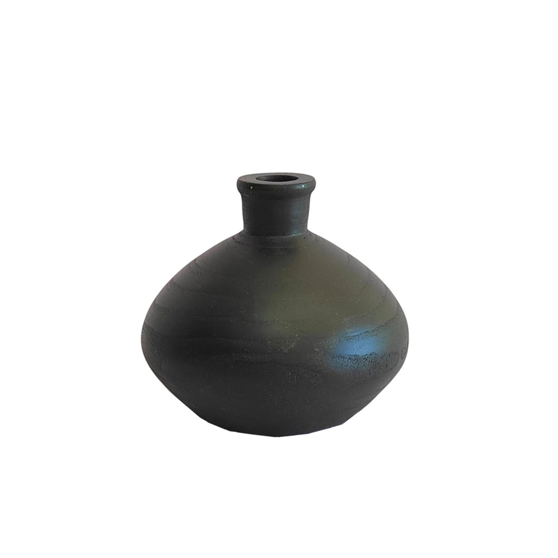 NUBIA VASE WOOD BLACK 17x17xH16cm PRC