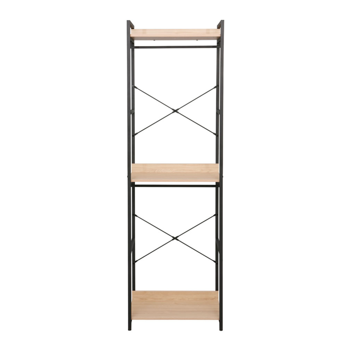 XENIA WARDROBE MELAMINE NATURAL METAL BLACK 60x40x
