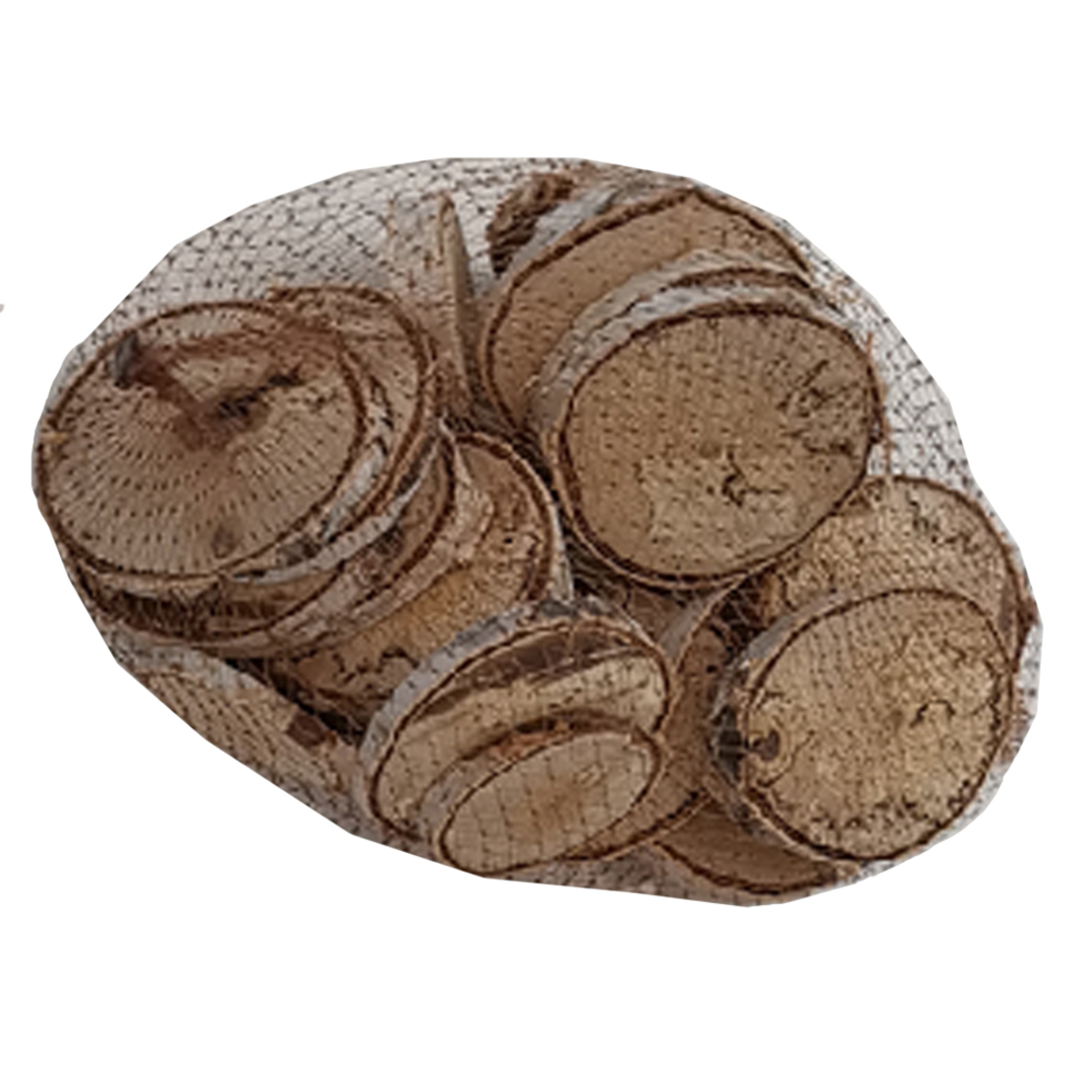 CORPO DECO SLICES IN NET WOOD NATURAL PRC