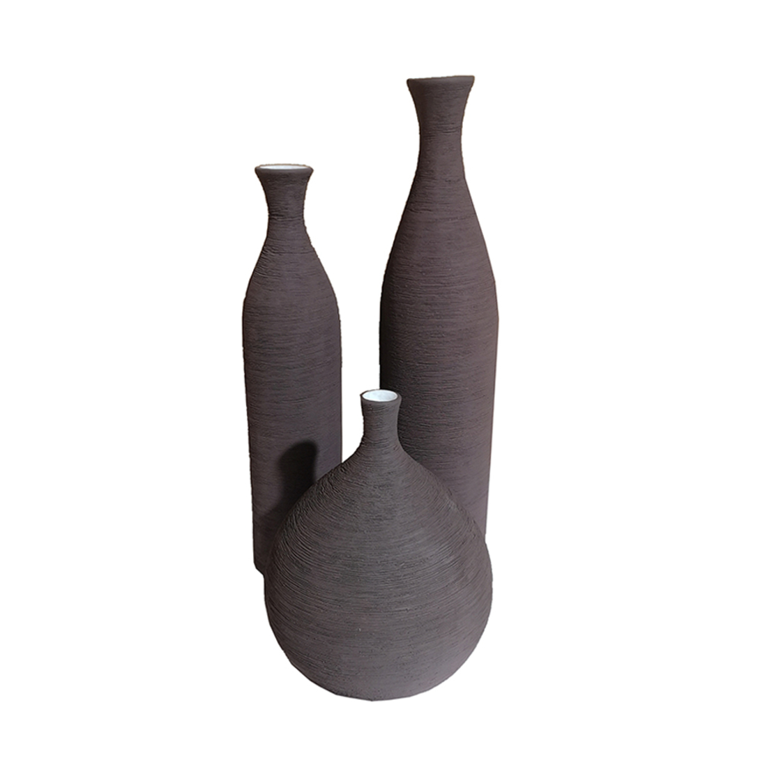 LINE VASE CERAMIC PURPLE D9,5xH40cm PRC