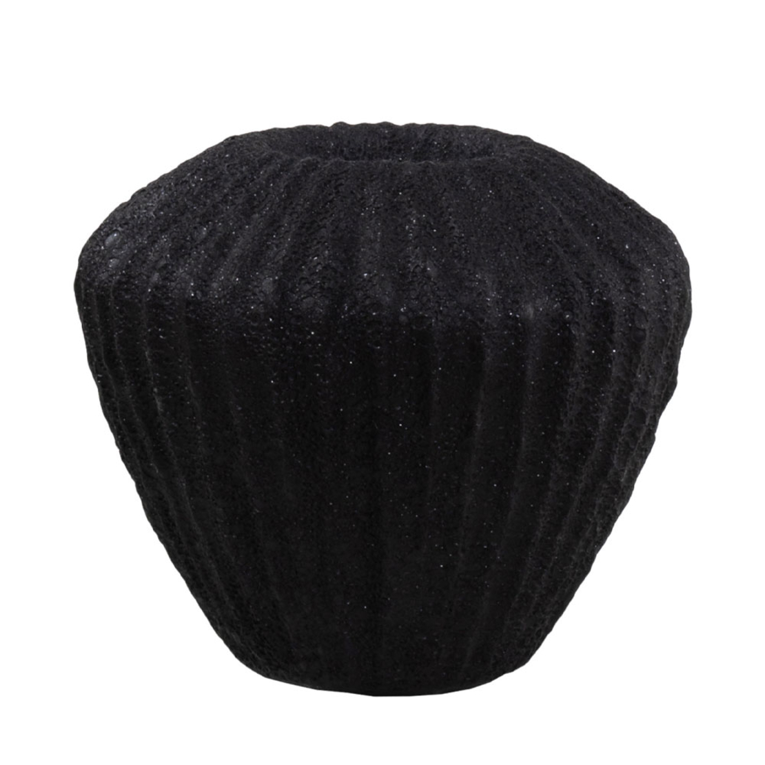 RAMBLER VASE ARTIFICIAL STONE BLACK 32x32xH27cm PR