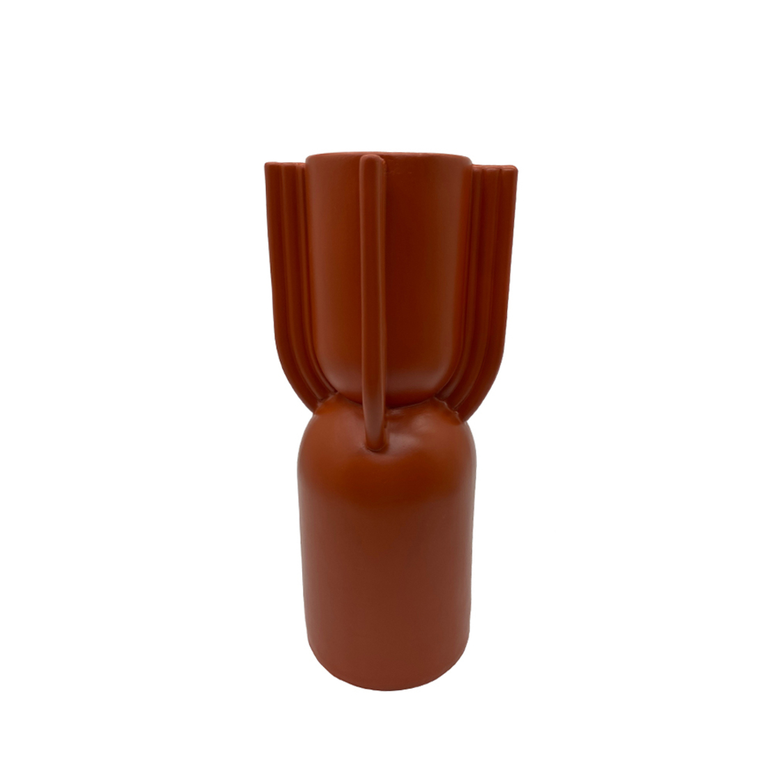 NORDI VASE POLYRESIN TERRACOTTA 12x12xH32cm PRC