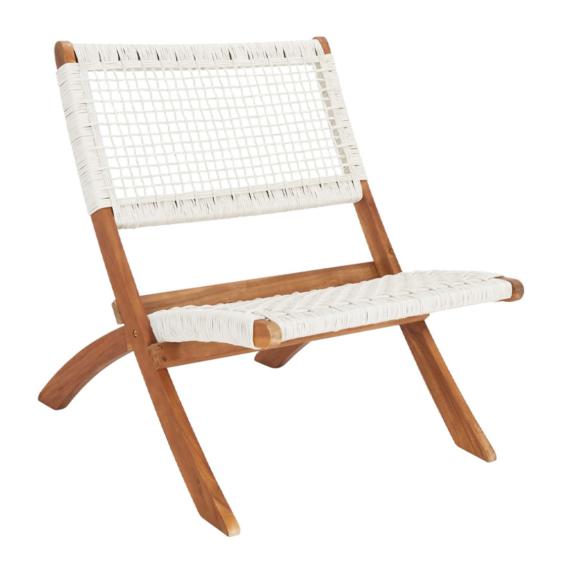 MESH CHAIR FOLDING HIGH DENSITY POLYETHYLENE WHITE NATURAL 78x60xH72,5cm VN