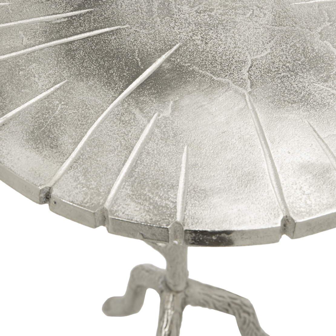 BIZARRE SIDE TABLE ALUMINIUM SILVER 45x45xH64cm IN