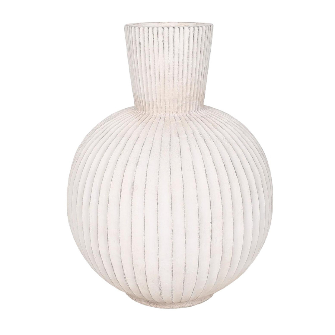 NIREAS VASE MGO WHITE 40x40xH56cm PRC
