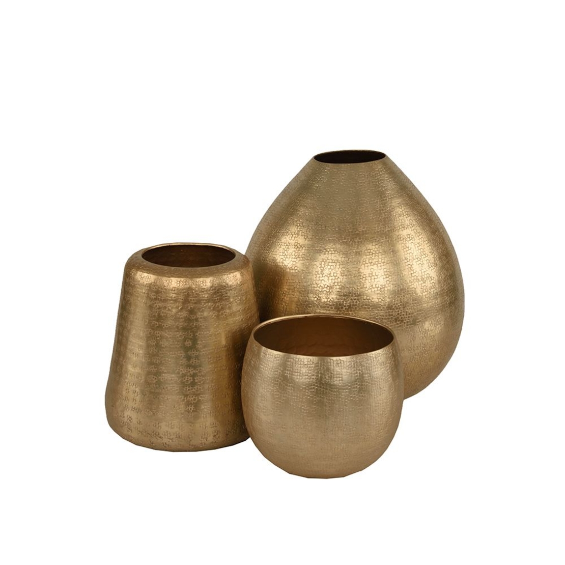 OSCAR VASE ALUMINIUM CHAMPAGNE D17,5xH18cm IN