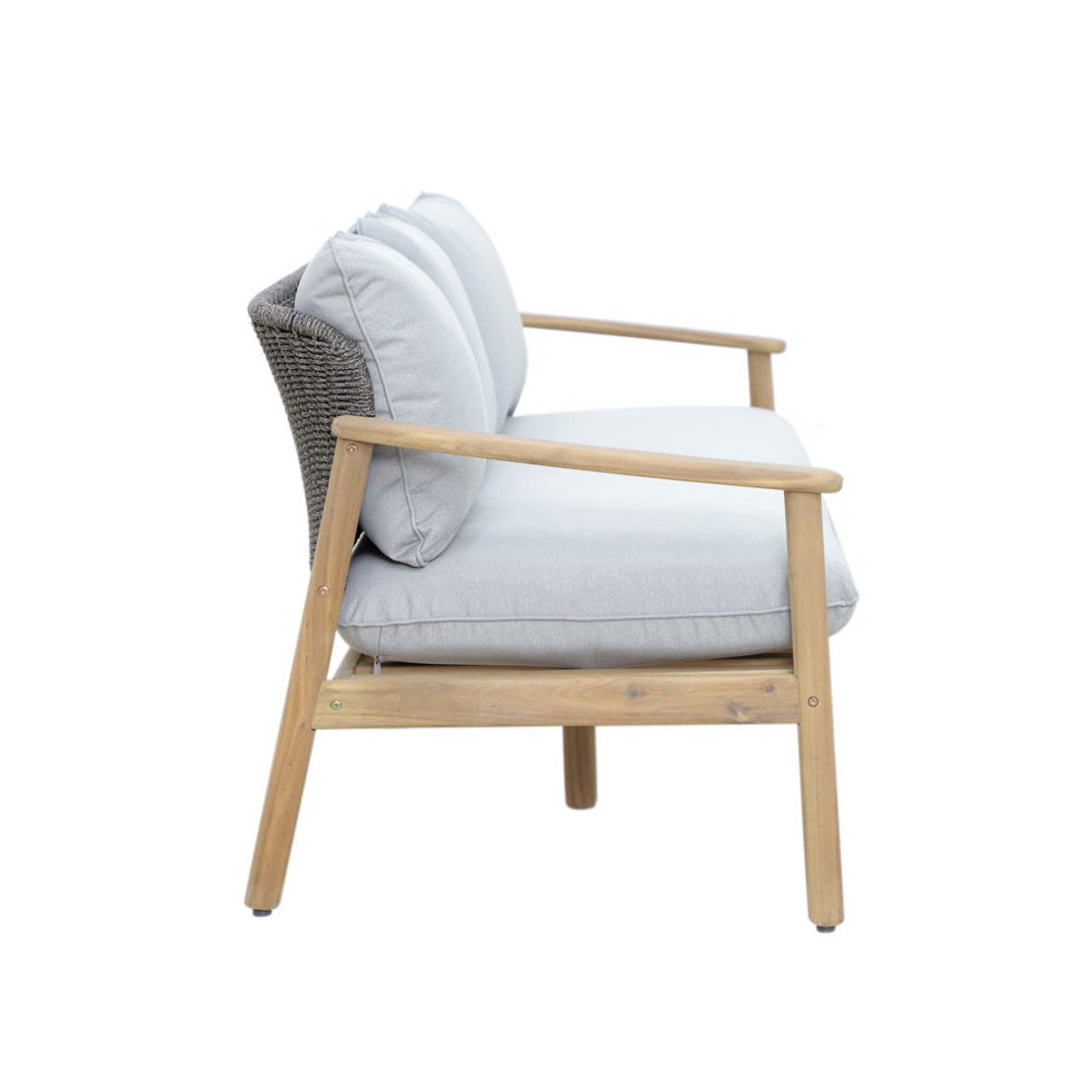 FREELAND LOUNGE SET 1+2+1 WOOD ACACIA NATURAL GREY